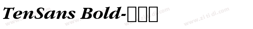 TenSans Bold字体转换